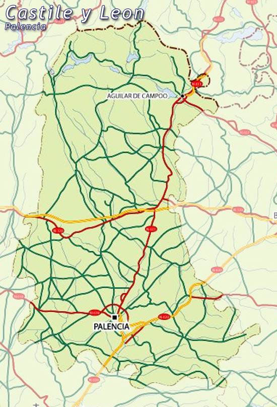 Map of Palencia