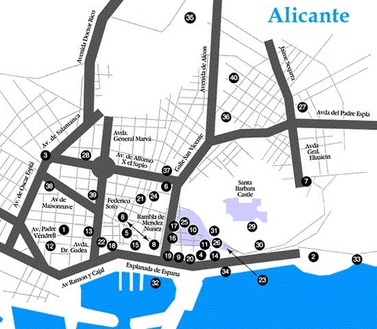 Map of Alicante
